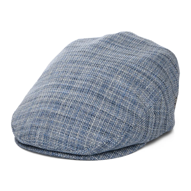 Casquette Plate en Lin et Coton Texturé bleu CITY SPORT