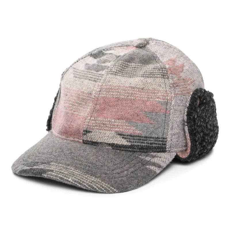 Casquette Avec Protège-Oreilles à Motif Aztèque Sapos panaché de gris SCALA