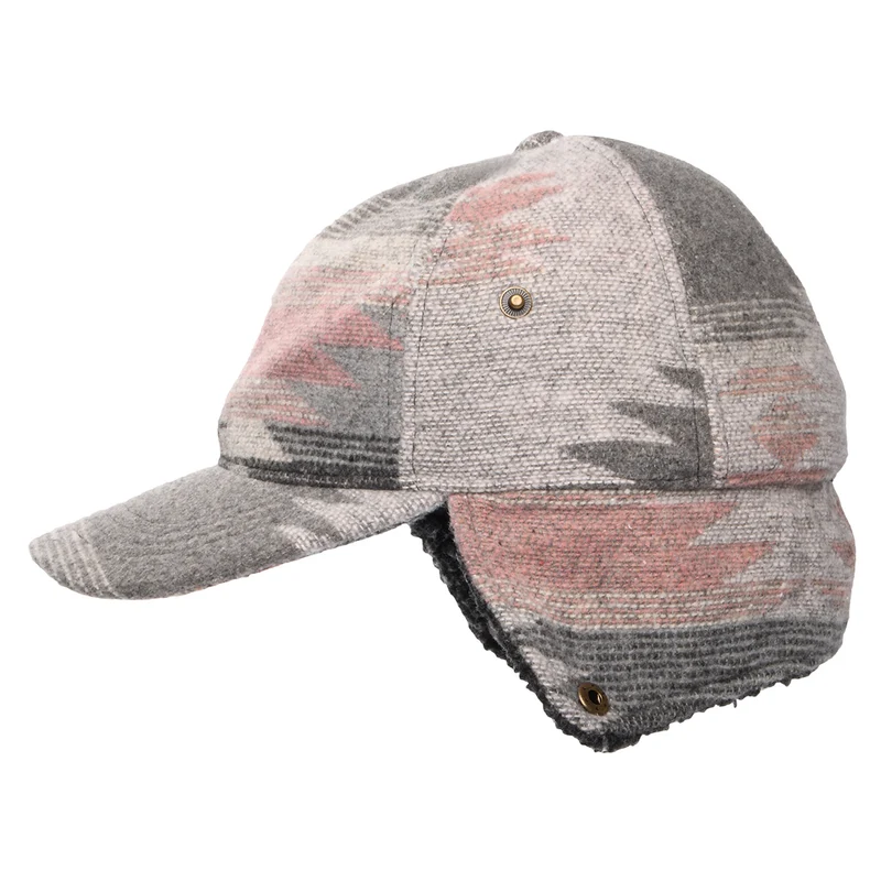 Casquette Avec Protège-Oreilles à Motif Aztèque Sapos panaché de gris SCALA
