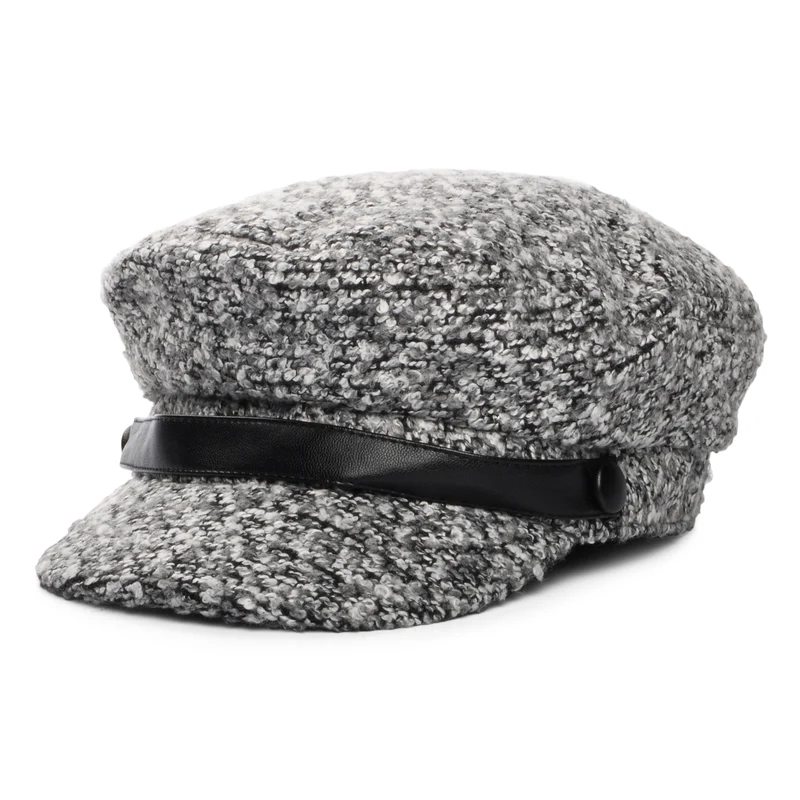Casquette Gavroche en Bouclette Donna gris SCALA