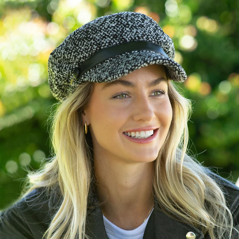 Casquette Gavroche en Bouclette Donna gris SCALA