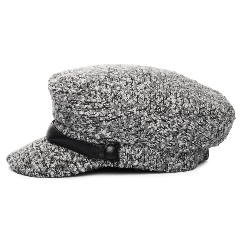 Casquette Gavroche en Bouclette Donna gris SCALA