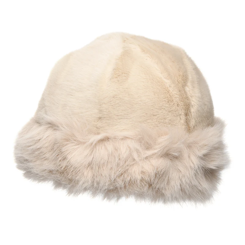Chapeau Cloche en Fausse Fourrure avoine WHITELEY