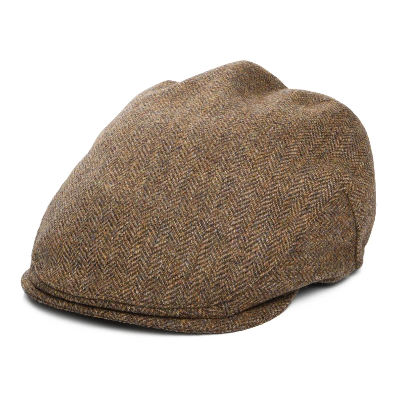 Casquette Plate en Tweed à Chevrons Balmoral Country pierre CHRISTYS