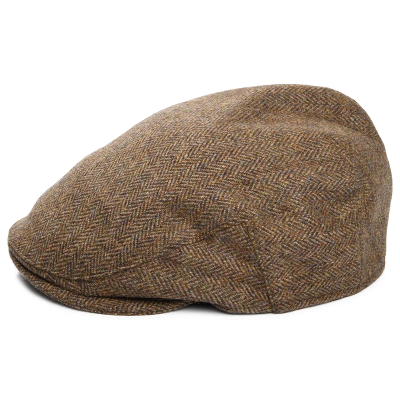 Casquette Plate en Tweed à Chevrons Balmoral Country pierre CHRISTYS