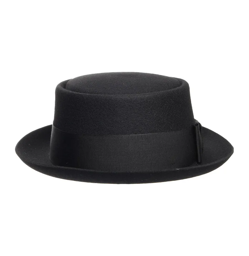 Chapeau Pork Pie en Laine Feutrée noir CHRISTYS
