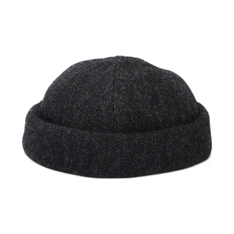 Bonnet Miki Breton en Laine à Chevrons gris foncé STETSON