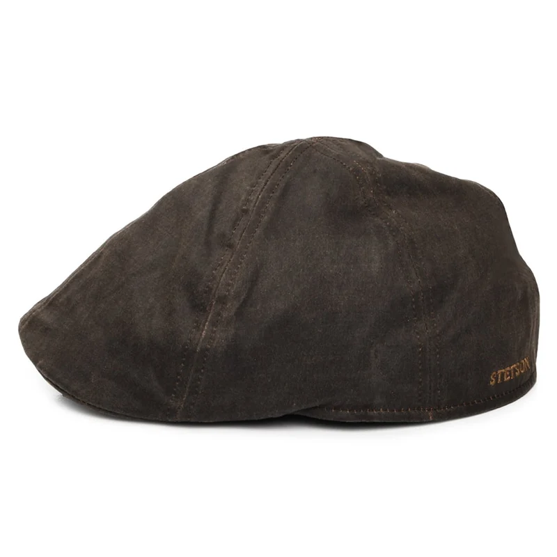 Casquette Plate Bec-de-Canard à Effet Usé marron STETSON