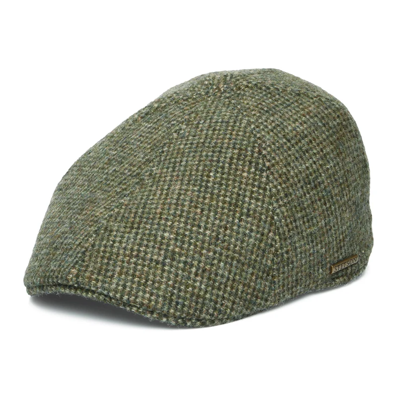 Casquette Plate Bec-de-Canard en Laine Texas olive STETSON
