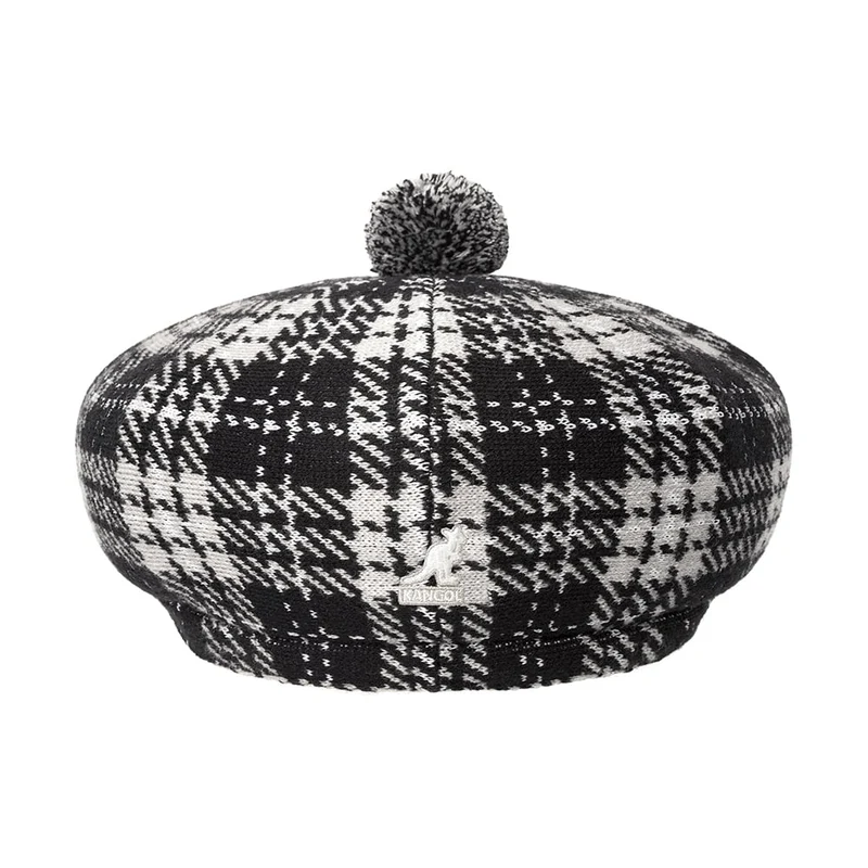Casquette Plate à Pompon New Heritage noir-gris KANGOL