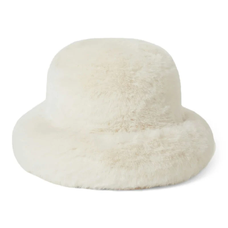 Chapeau Bob Pliable Dion en Fausse Fourrure blanc cassé BRIXTON