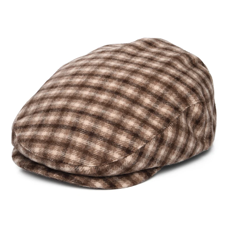 Casquette Plate à Carreaux Hooligan sable-marron BRIXTON
