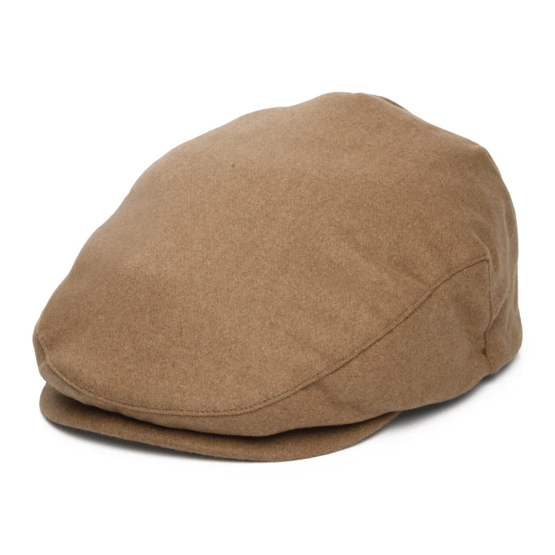 Casquette Plate Hooligan en Laine Melton camel BRIXTON