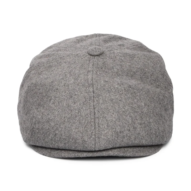 Casquette Gavroche en Flanelle Brood gris chiné foncé BRIXTON