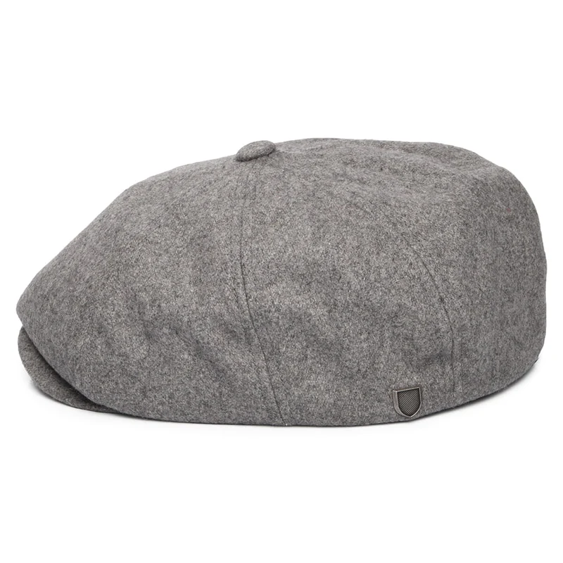 Casquette Gavroche en Flanelle Brood gris chiné foncé BRIXTON