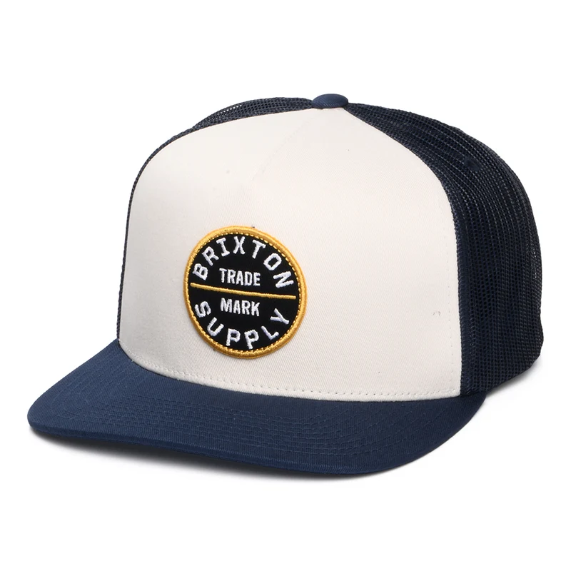 Casquette Trucker Oath MP blanc cassé-indigo BRIXTON