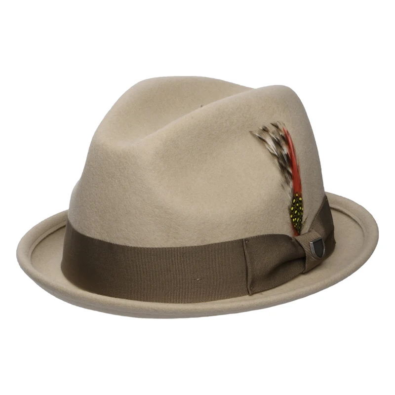 Chapeau Trilby en Laine Feutrée Gain sable-marron clair BRIXTON