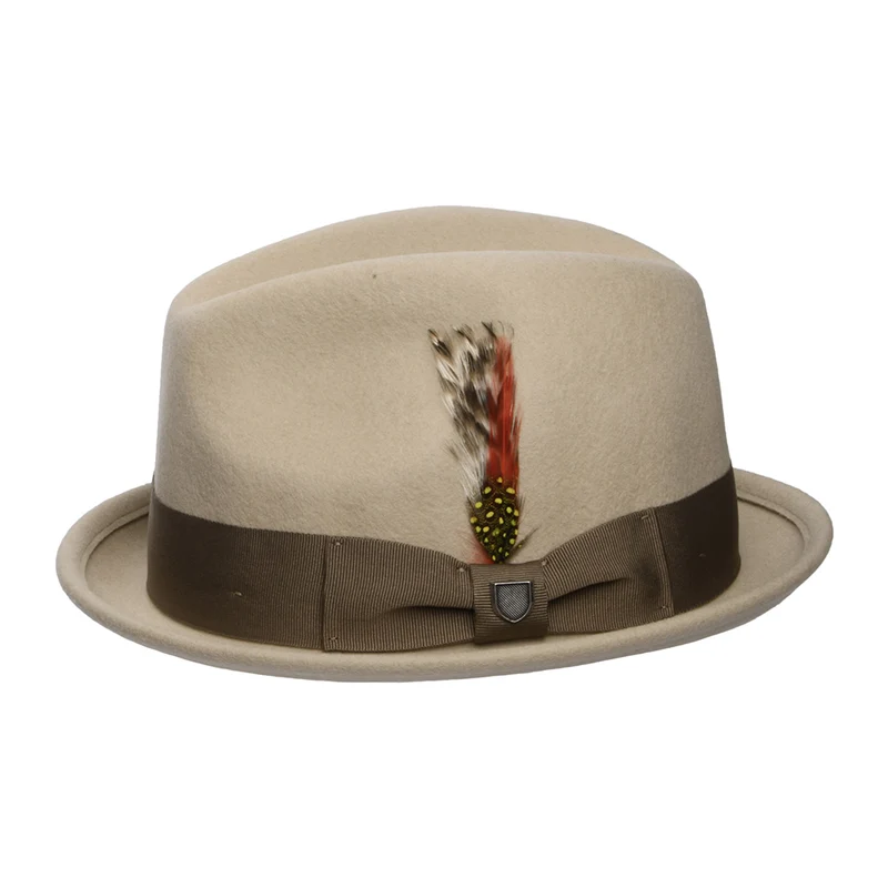 Chapeau Trilby en Laine Feutrée Gain sable-marron clair BRIXTON