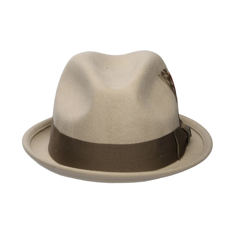 Chapeau Trilby en Laine Feutrée Gain sable-marron clair BRIXTON
