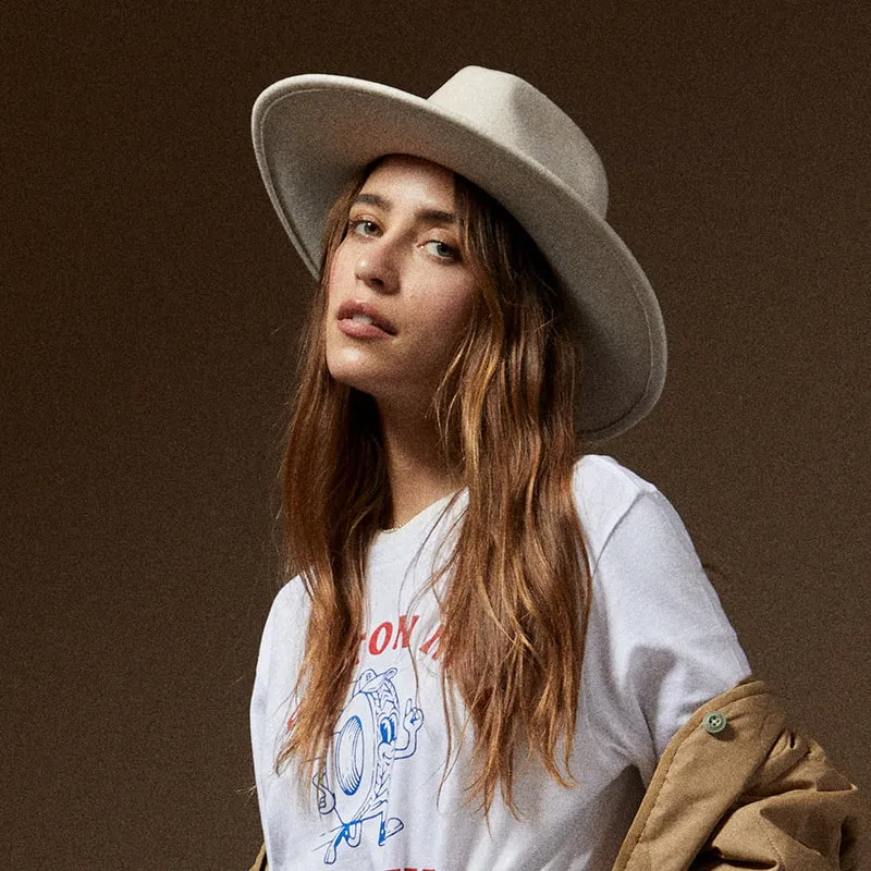 Chapeau Fedora Harper en Laine Feutrée crème-naturel BRIXTON