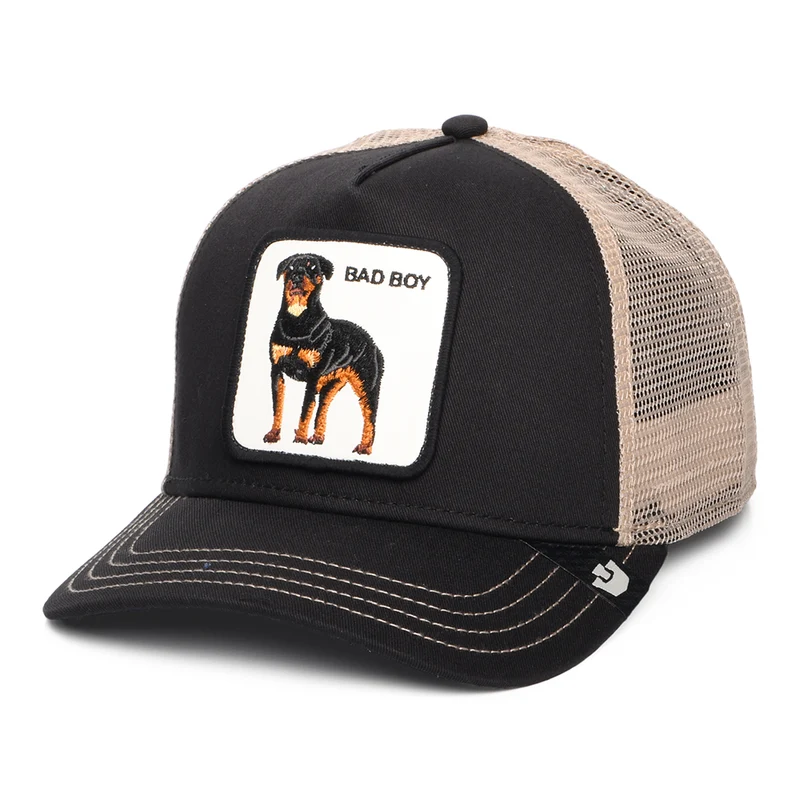 Casquette Trucker Bad Boy noir-beige GOORIN