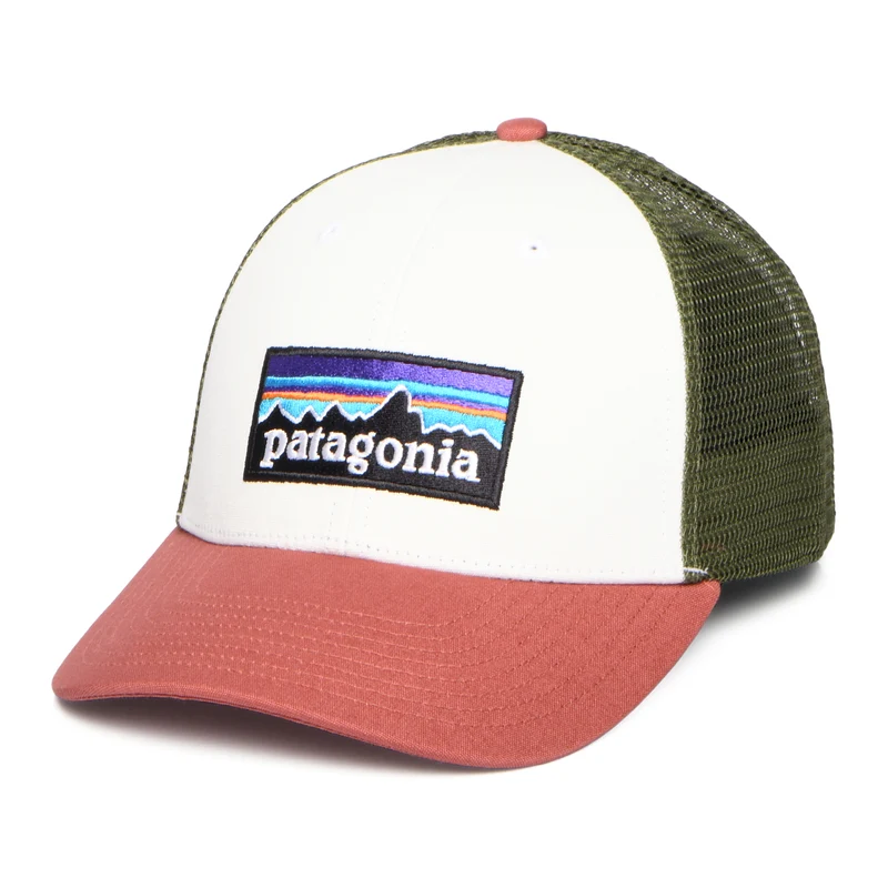 Casquette Trucker en Coton Bio LoPro P-6 Logo blanc-argile-olive PATAGONIA