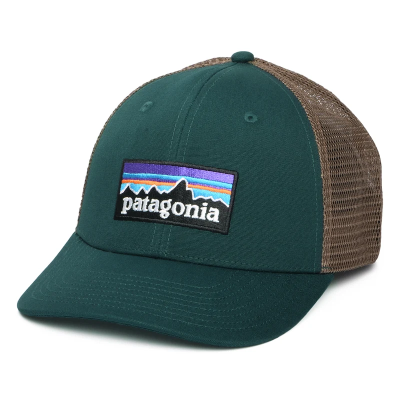 Casquette Trucker en Coton Bio P-6 Logo vert foncé PATAGONIA