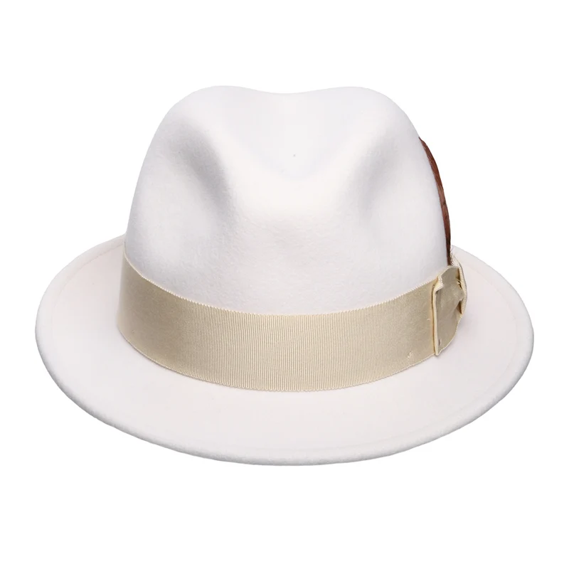 Chapeau Trilby en Laine Feutrée Déformable Hydrofuge Tino blanc cassé BAILEY