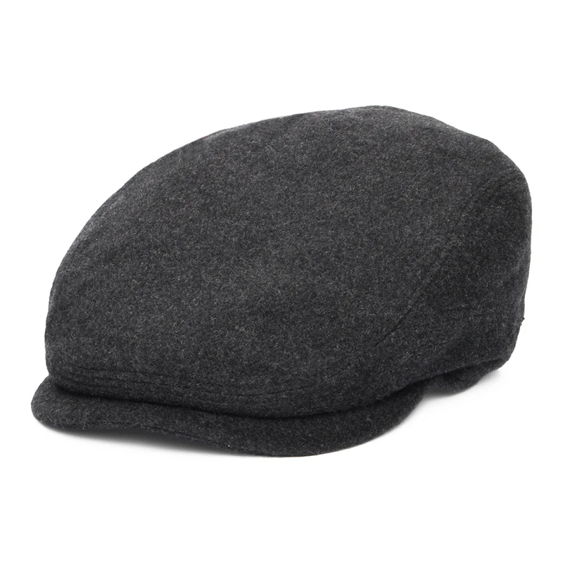 Casquette Plate en Laine et Cachemire Driver anthracite STETSON