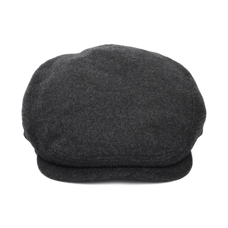 Casquette Plate en Laine et Cachemire Driver anthracite STETSON