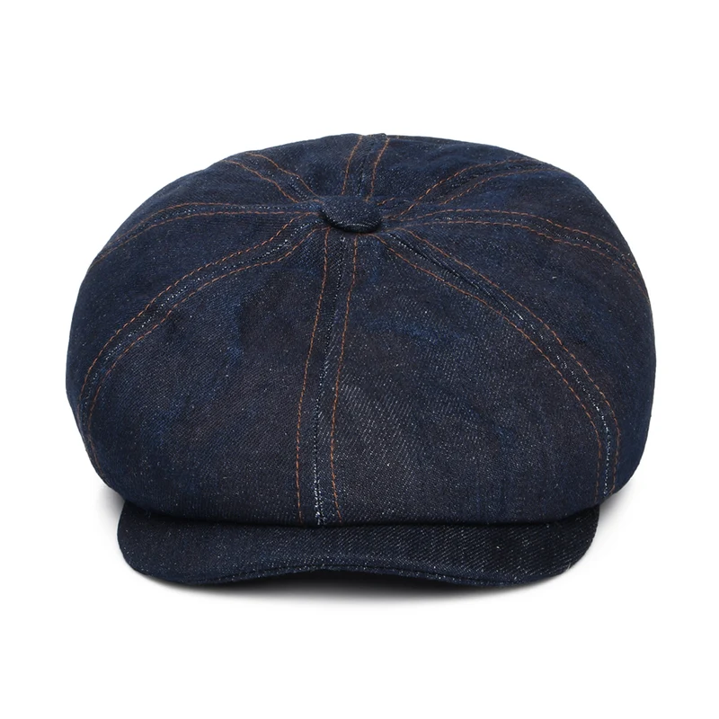 Casquette Gavroche en Denim Éco-Responsable Hatteras bleu STETSON