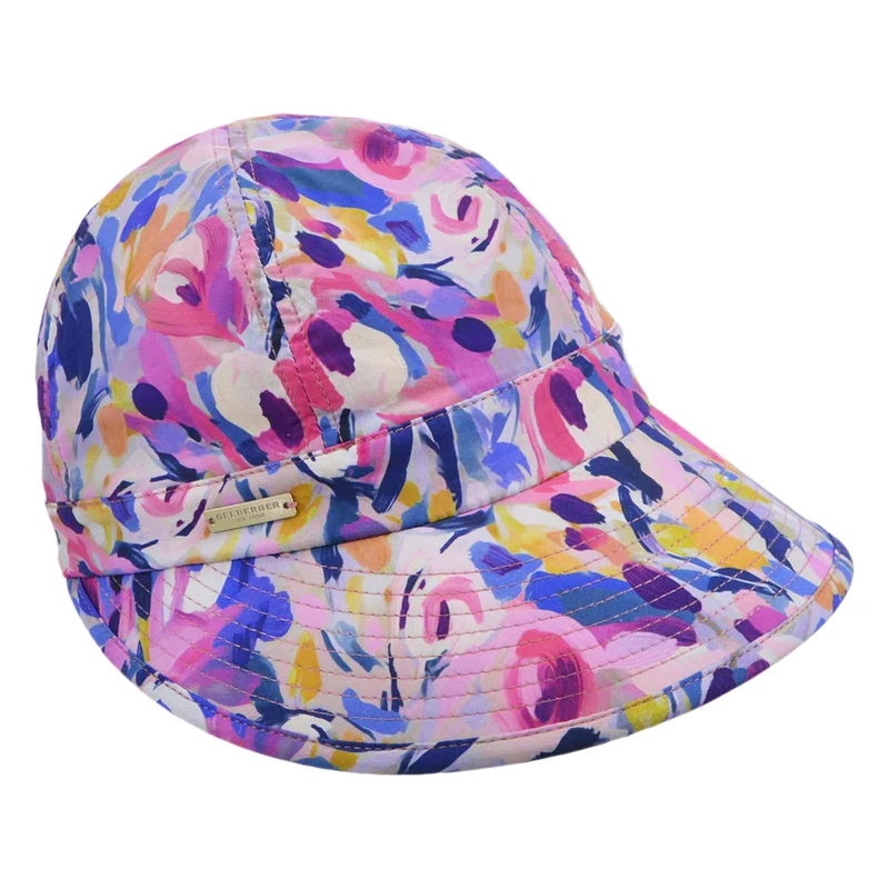 Casquette de Soleil en Coton rose-multi SEEBERGER