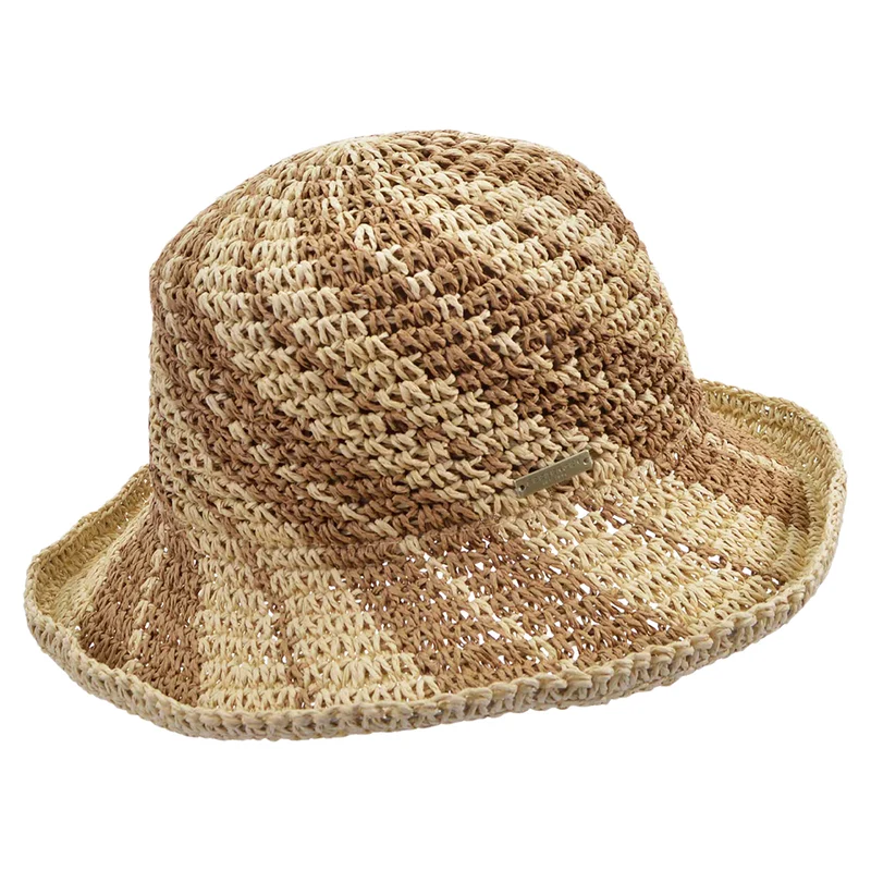 Chapeau Été en Paille Toyo Crochetée naturel-marron SEEBERGER