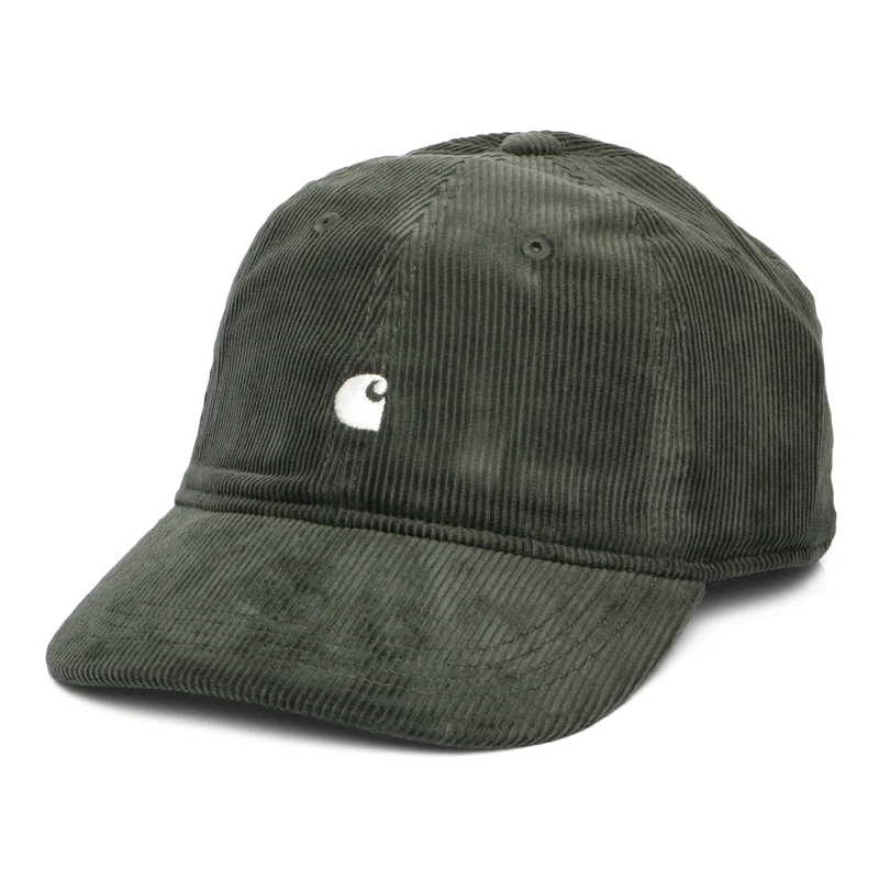 Casquette en Velours Côtelé Harlem olive foncé-blanc CARHARTT WIP