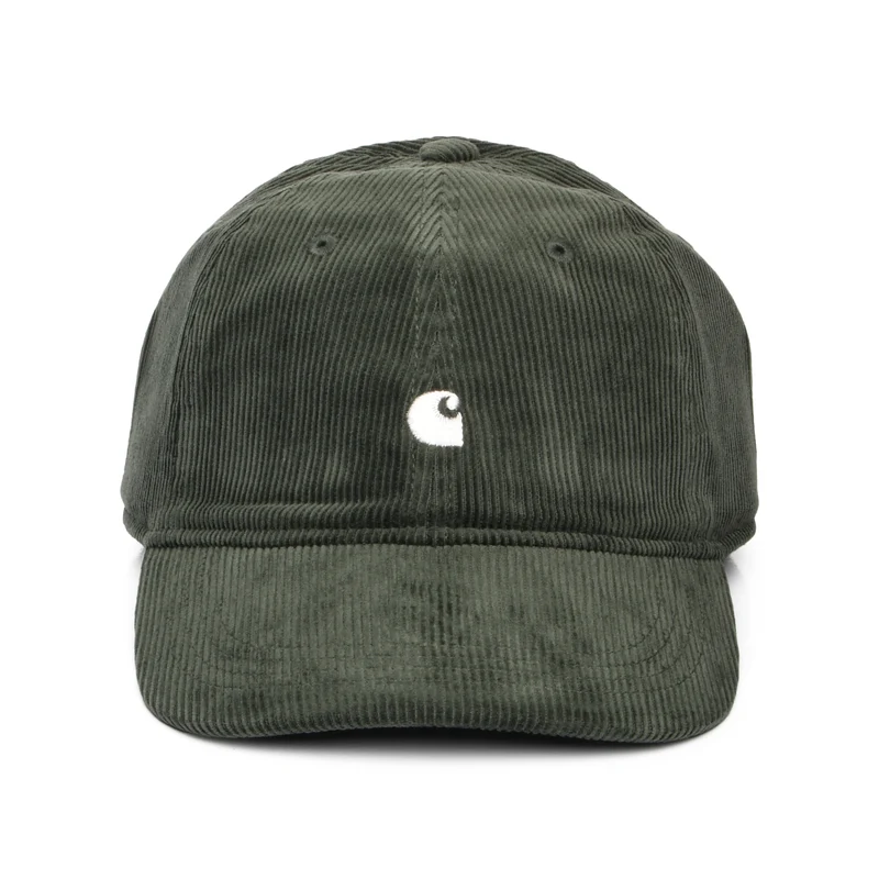 Casquette en Velours Côtelé Harlem olive foncé-blanc CARHARTT WIP