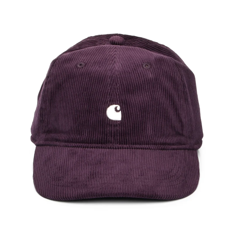 Casquette en Velours Côtelé Harlem violet-blanc CARHARTT WIP