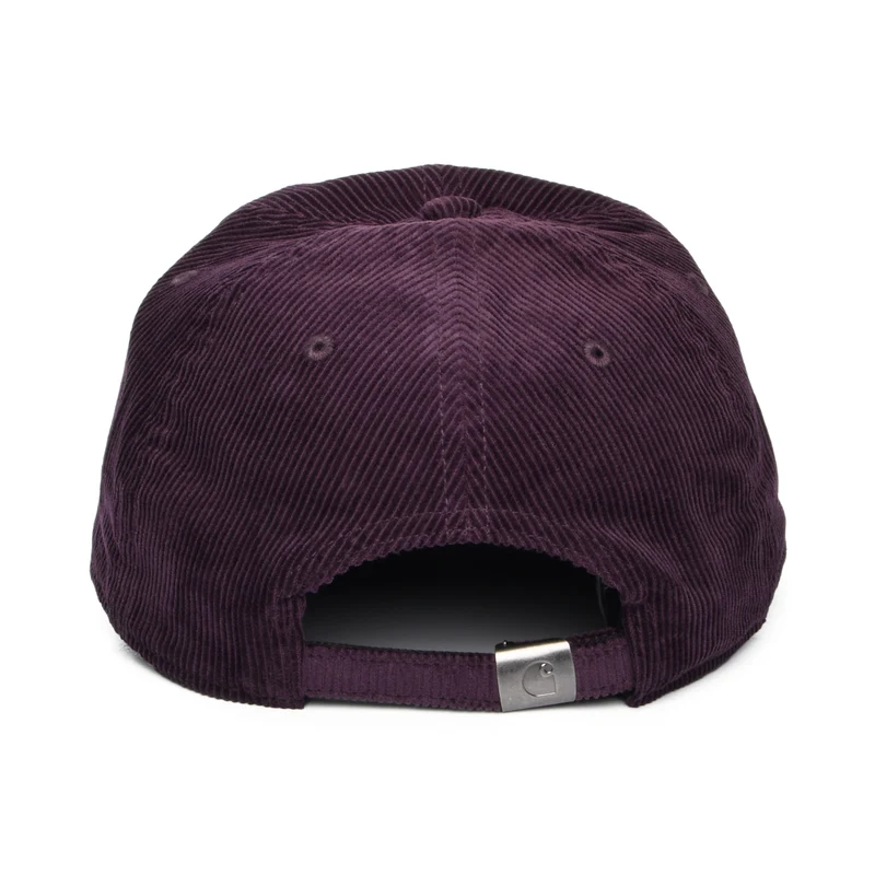 Casquette en Velours Côtelé Harlem violet-blanc CARHARTT WIP