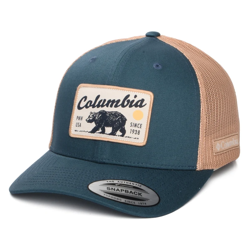 Casquette Trucker Pacific Northwest Bear Mesh bleu sarcelle-sable COLUMBIA