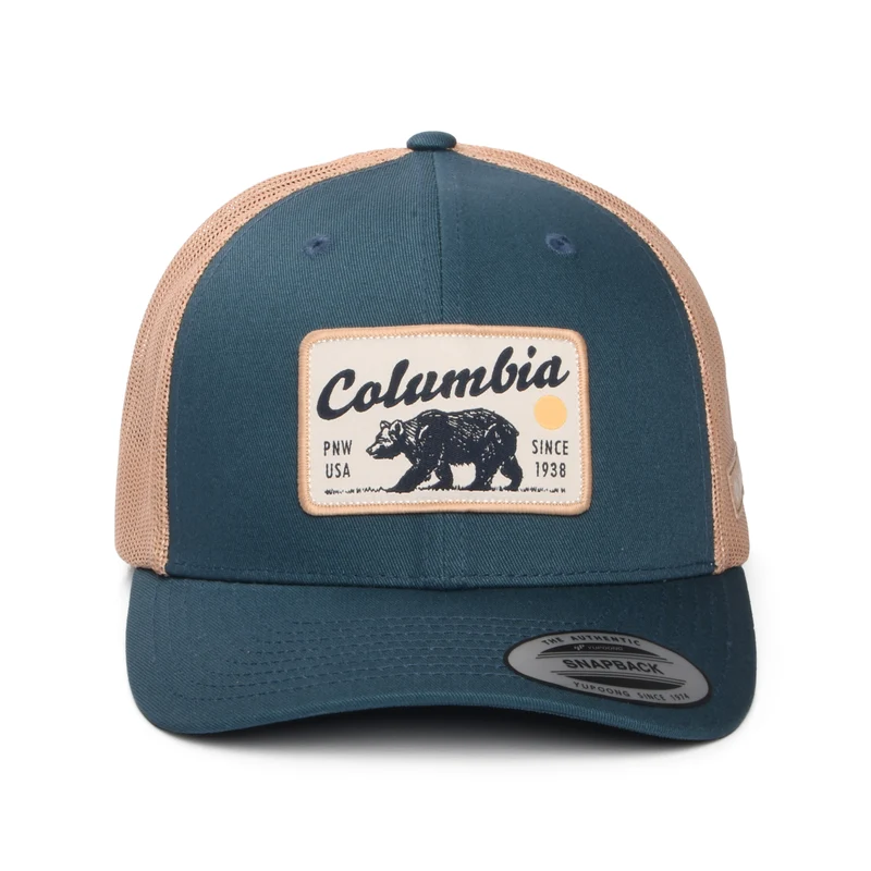 Casquette Trucker Pacific Northwest Bear Mesh bleu sarcelle-sable COLUMBIA