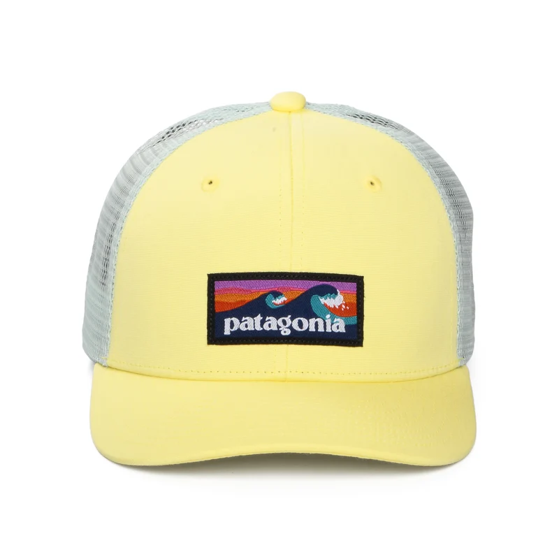 Casquette Trucker Enfant en Coton Bio Boardshort Logo citron-vert aqua PATAGONIA