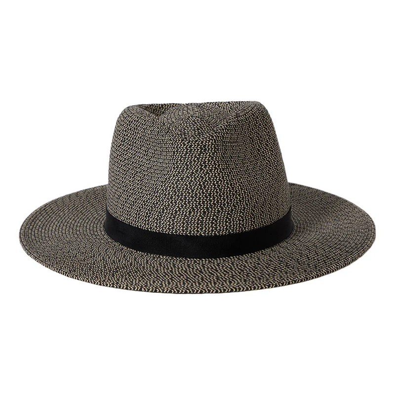 Chapeau Fedora en Paille Toyo Pliable Carolina noir-naturel BRIXTON