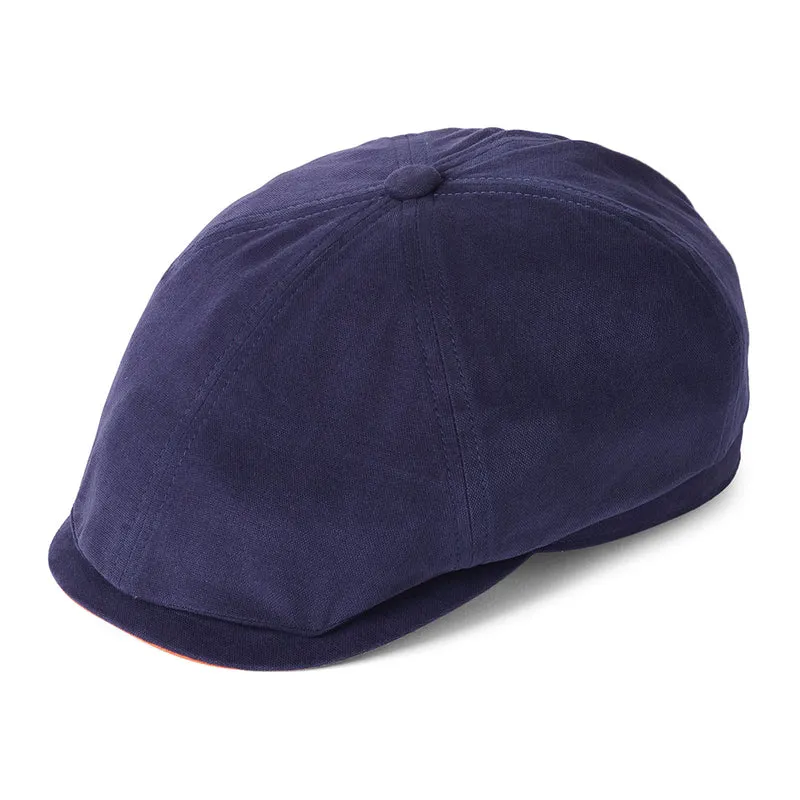 Casquette Gavroche en Toile de Coton Hudson bleu marine-ocre FAILSWORTH
