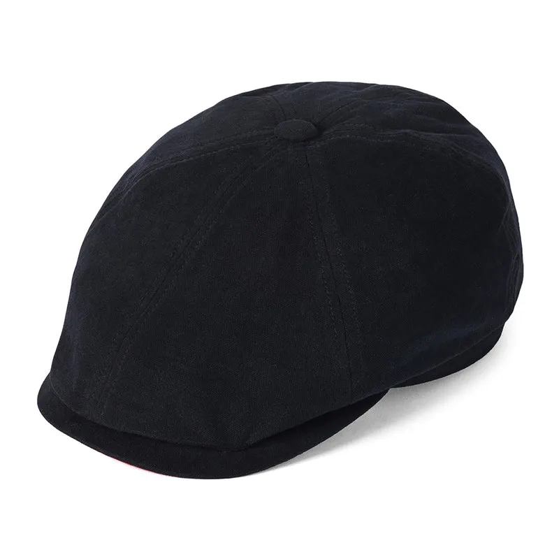 Casquette Gavroche en Toile de Coton Hudson noir-saumon FAILSWORTH