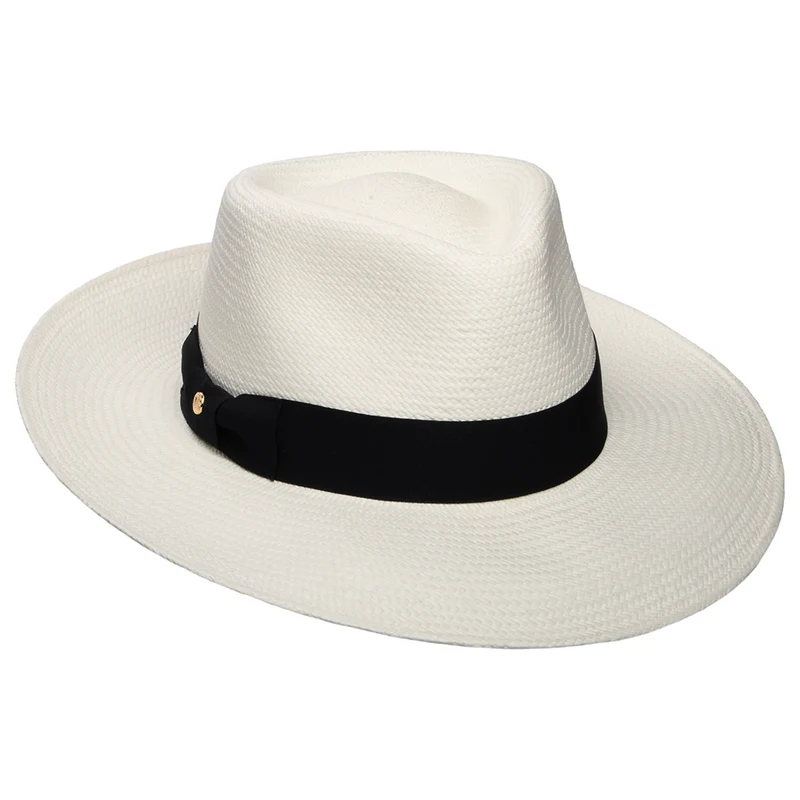 Chapeau Fedora Panama Chatsworth décoloré-noir FAILSWORTH