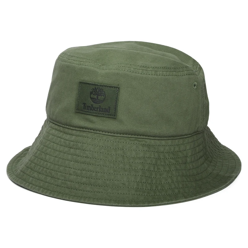 Chapeau Bob en Coton Sergé Délavé Monochrome olive TIMBERLAND