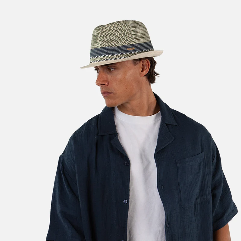 Chapeau Trilby Été Fluoriet bleu-naturelle BARTS