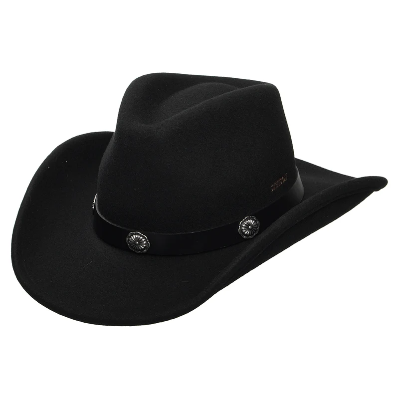 Chapeau de Cowboy en Laine Feutrée Déformable Hydrofuge Tamalo noir STETSON