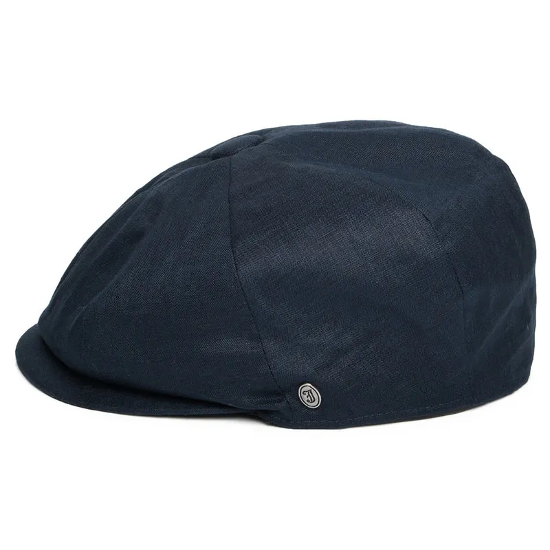 Casquette Gavroche en Lin bleu marine JAXON & JAMES - VENTE EN GROS
