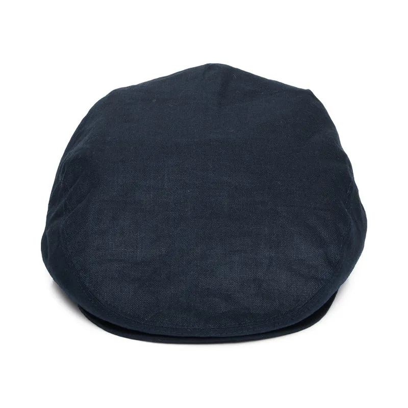 Casquette Plate en Lin bleu marine JAXON & JAMES - VENTE EN GROS