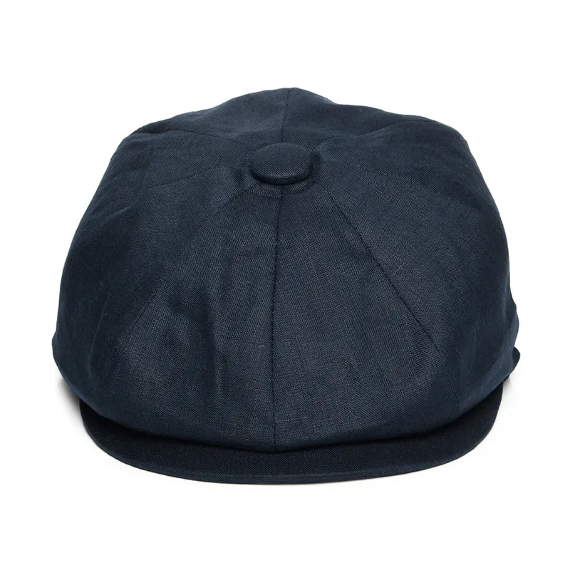 Casquette Gavroche en Lin bleu marine JAXON & JAMES